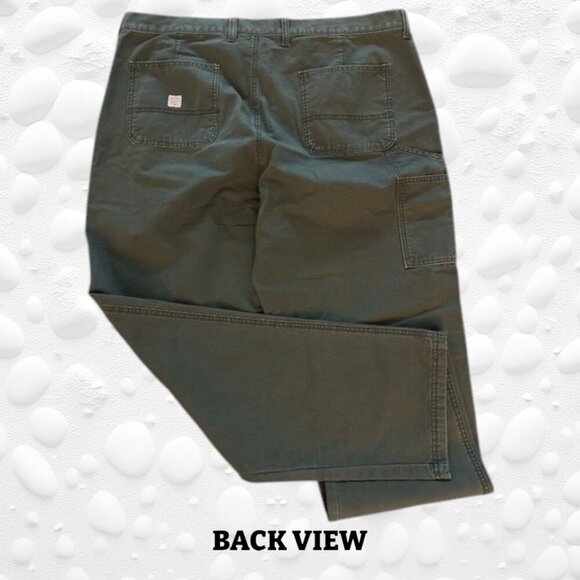 Men's Workwear Loose Taper Pants GREEN - New Without Tags - Picture 4 of 6